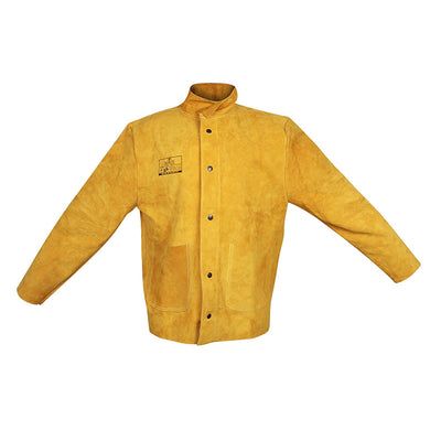 Golden Jacket, Welding Jacket, Golden Suede Leather.