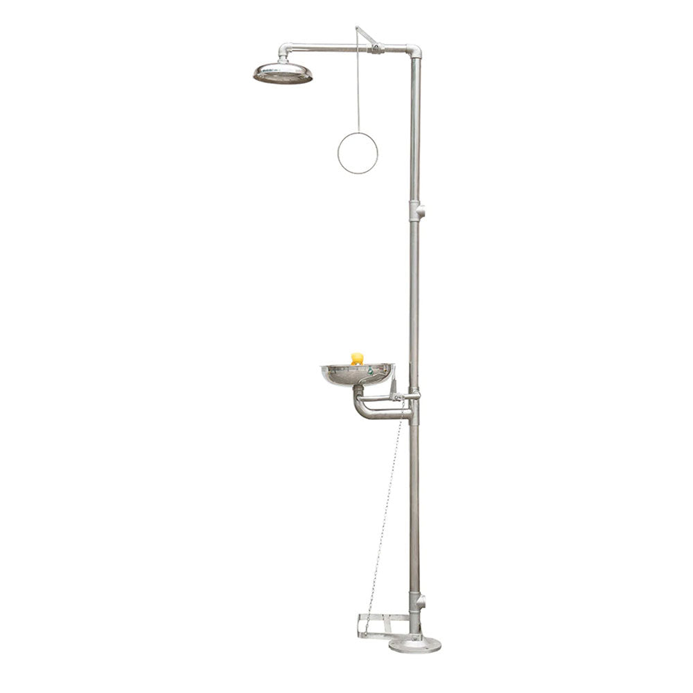 Eye Washer SS-S100, Combination of Eye Washer & Safety Shower, Stainless Steel