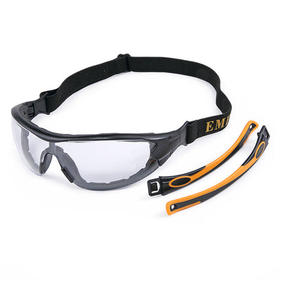 Tactical Spoggle - Clear, Anti-Scratch, Anti-Fog & Anti UV Light & Clear Spoggle Safety Goggles.