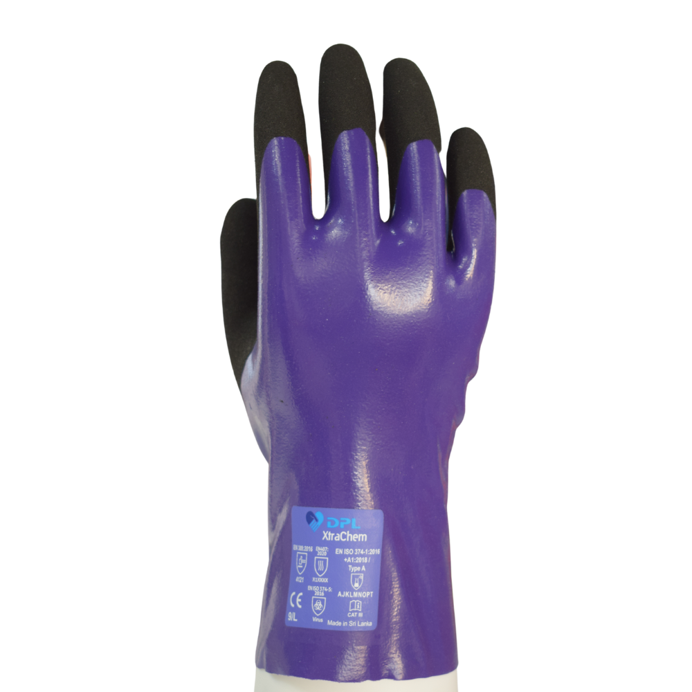 DPL, Xtra Chem 18gge Nylon liner with Nitrile double coating