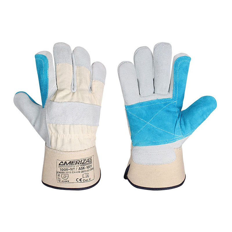 Rigger Gloves - 1006 NT, Natural Leather Rigger Glove, Double Palm