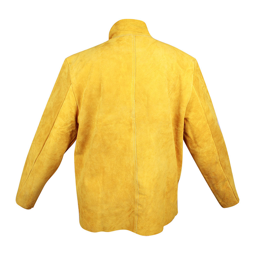 Golden Jacket, Welding Jacket, Golden Suede Leather.