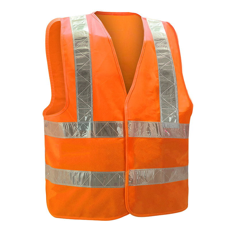 Flare, Fluorescent Hi-Vis Safety Vest With FLARE Reflective Tapes. Velcro Enclosure.