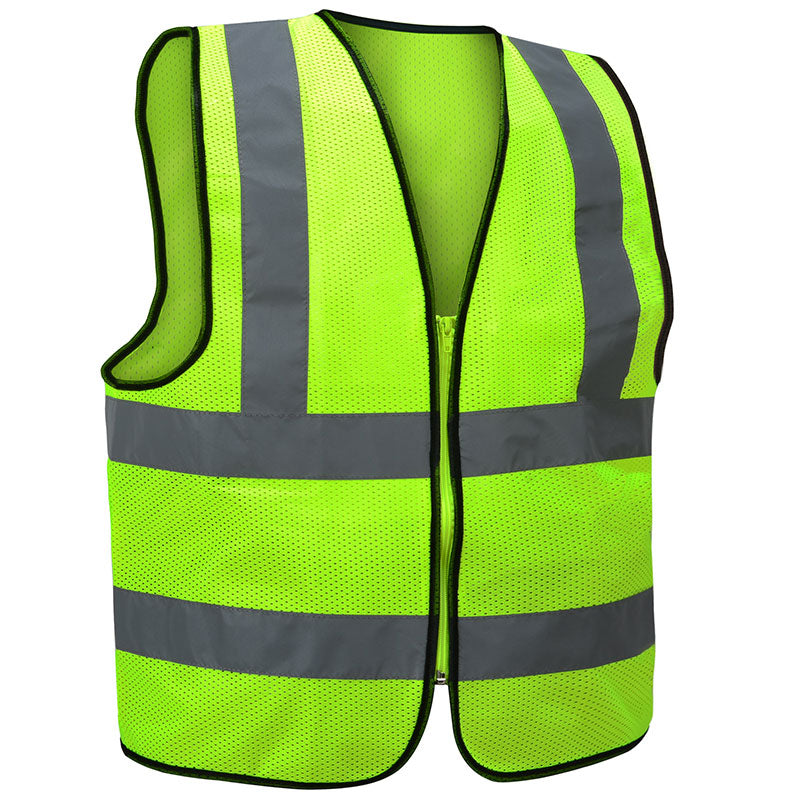 Glitz, Fluorescent  Hi-Vis Safety Vest With 2 Vertical 2 Horizontal Hi-Vis Reflective Tapes. Velcro Enclosure.