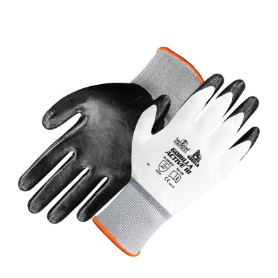 Gorilla Active - III, Liner: 15 gg Polyester, Liner Color: White, Nitrile Coating, Texture: Smooth