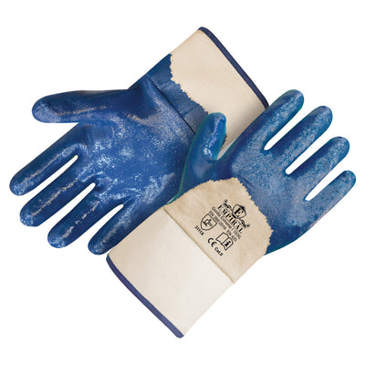 Gorilla Extreme - I, Jersey Liners with Safety Cuff, Blue Nitrile 3/4 Coated Gloves