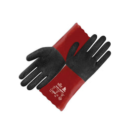 Gorilla Flex Chem - I, 15 Gauge Nylon Liners / Black Bi-Polymer Coated Gloves.