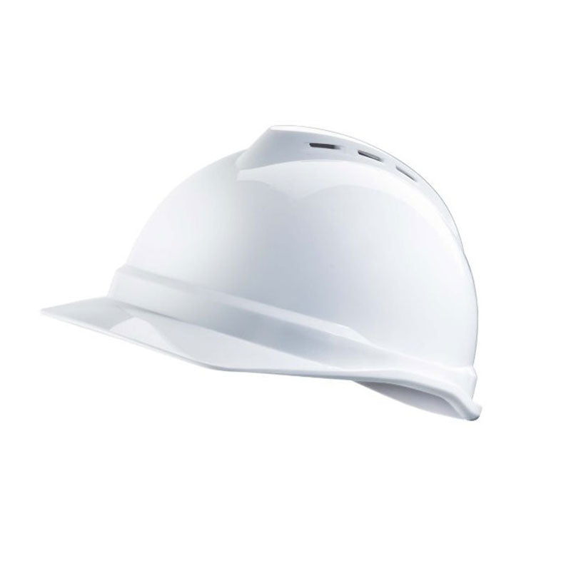 MSA V-Gard 500, Ventilated Helmet with Ratchet Suspension.
