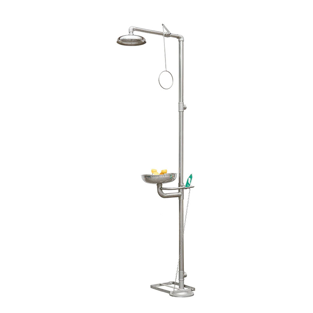 Eye Washer SS-S100, Combination of Eye Washer & Safety Shower, Stainless Steel