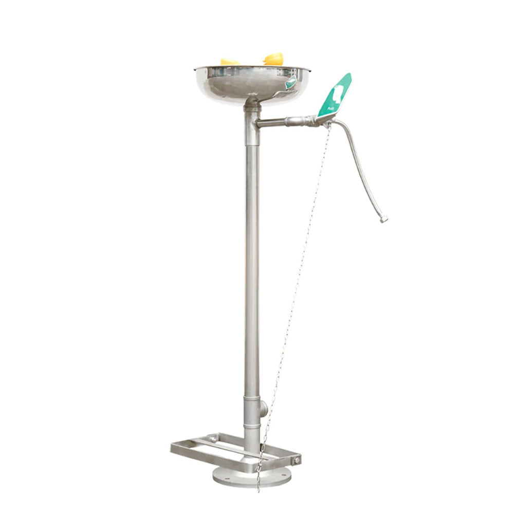 Eye Washer SS-E100, Free-Standing Eye Washer, Stainless Steel