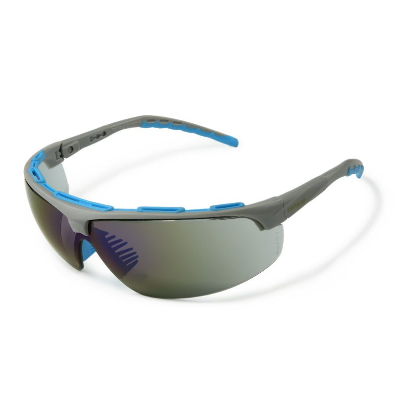 Maxima Mirror - Blue, Anti-Scratch, Anti-Fog & Anti UV Light & Blue / Grey Safety Spectacles.