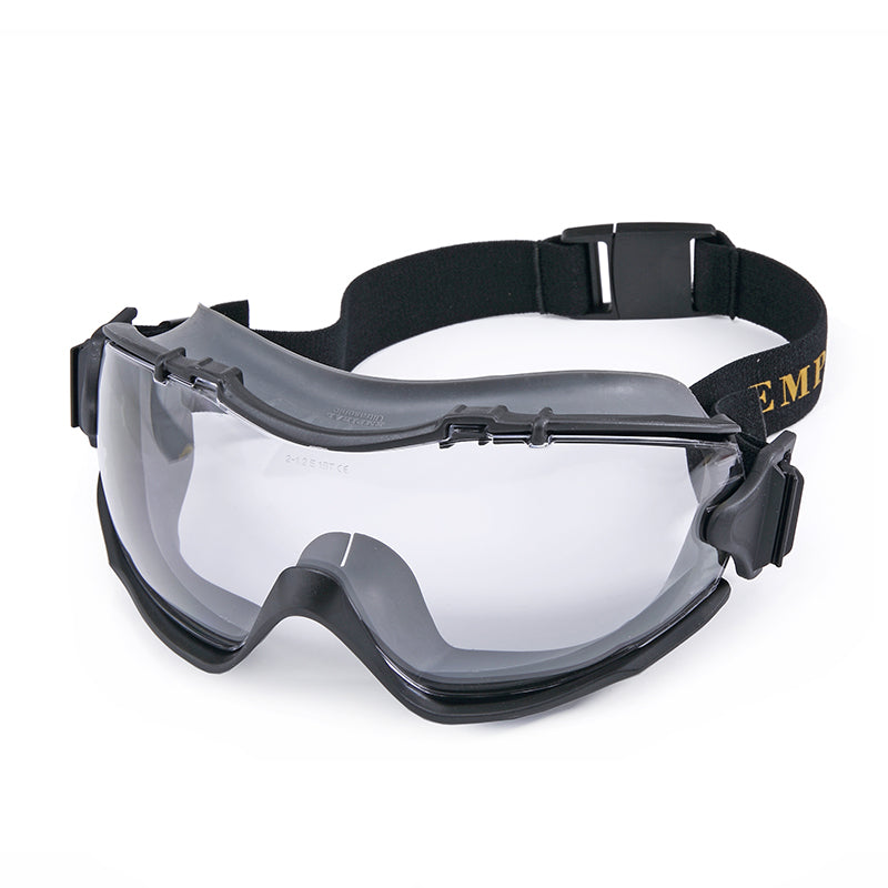 Ultrasonic Goggle - Grey, Anti-Scratch Anti-Fog & Anti UV Light & Clear/Black Safety Goggles.